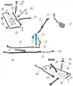 Čep řízení levý horní 52060049AE Jeep Wrangler JK